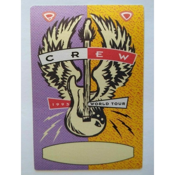 Bob Dylan Backstage Pass Original 1993 World Tour Folk Rock Guitar With Wings - Picture 2 of 3